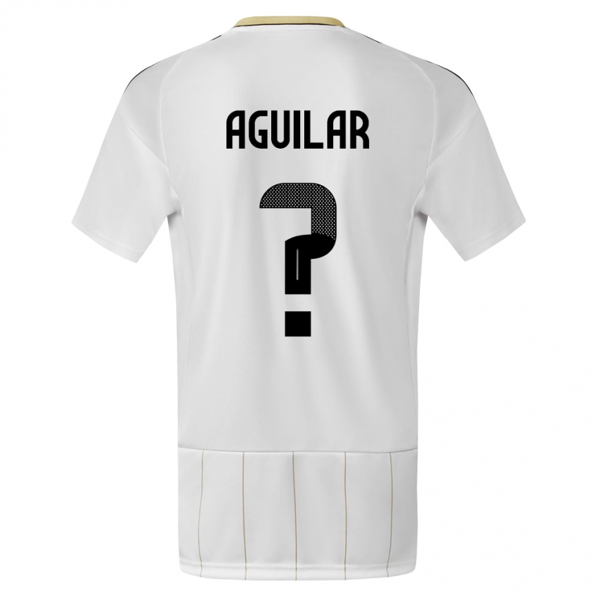 Gyermek Labdarúgás Costa Rica Deylan Aguilar #0 Fehér Idegenbeli Jersey 24-26 Mez Póló Ing