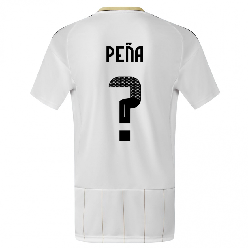 Gyermek Labdarúgás Costa Rica Randy Pena #0 Fehér Idegenbeli Jersey 24-26 Mez Póló Ing