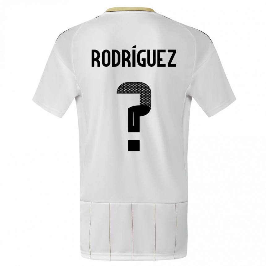 Gyermek Labdarúgás Costa Rica Bradley Rodriguez #0 Fehér Idegenbeli Jersey 24-26 Mez Póló Ing