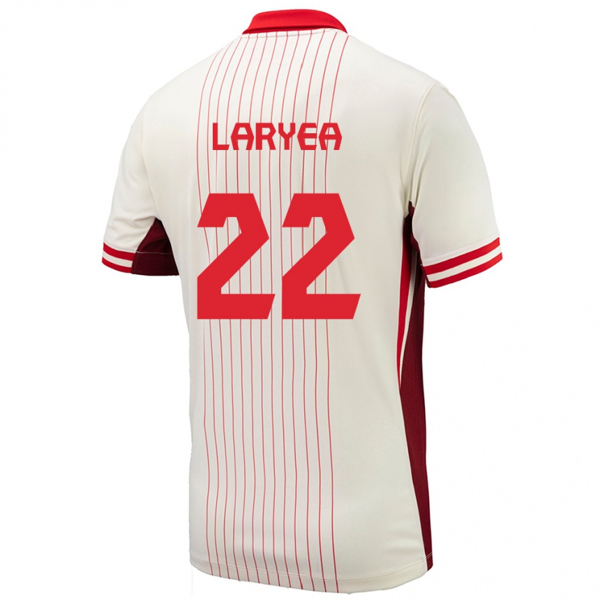 Gyermek Labdarúgás Kanada Richie Laryea #22 Fehér Idegenbeli Jersey 24-26 Mez Póló Ing