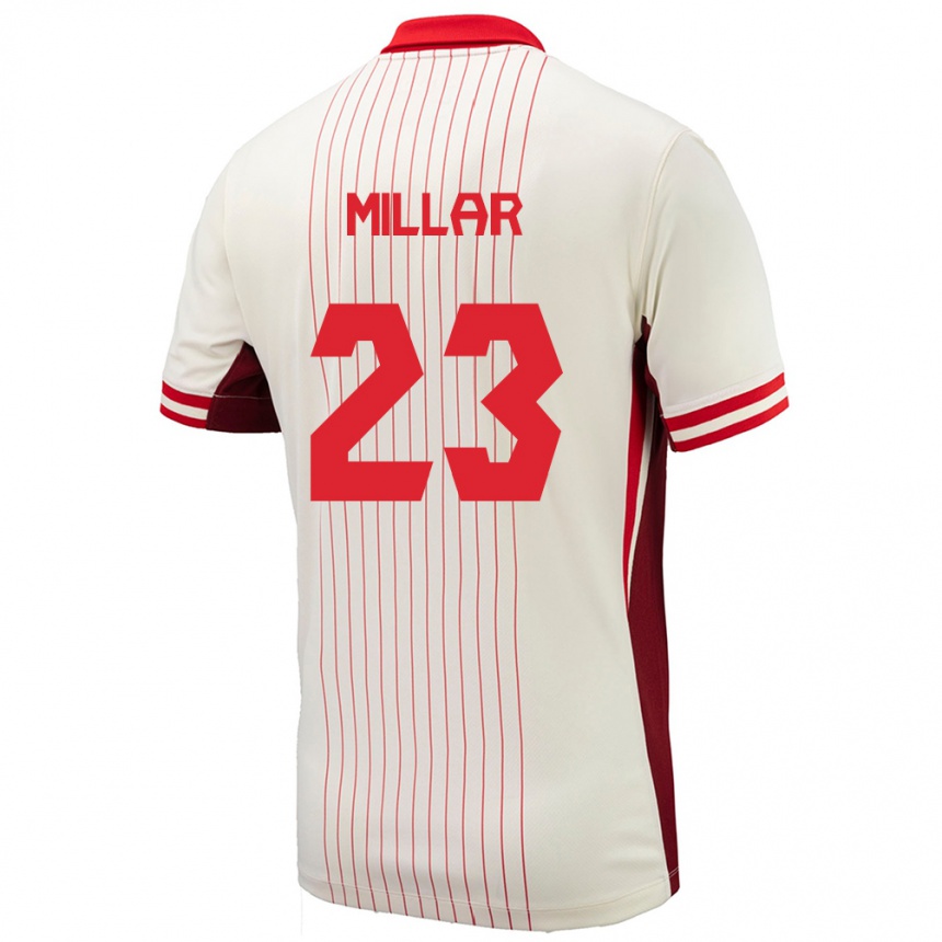 Gyermek Labdarúgás Kanada Liam Millar #23 Fehér Idegenbeli Jersey 24-26 Mez Póló Ing