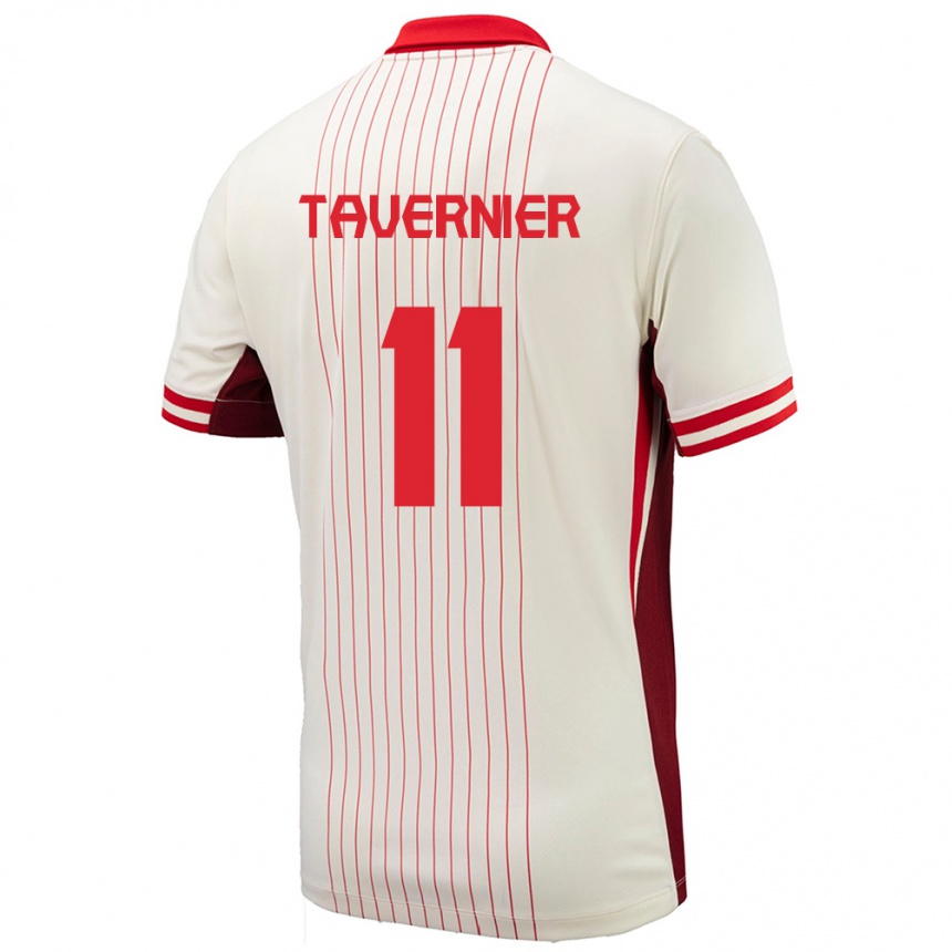 Gyermek Labdarúgás Kanada Kevaughn Tavernier #11 Fehér Idegenbeli Jersey 24-26 Mez Póló Ing