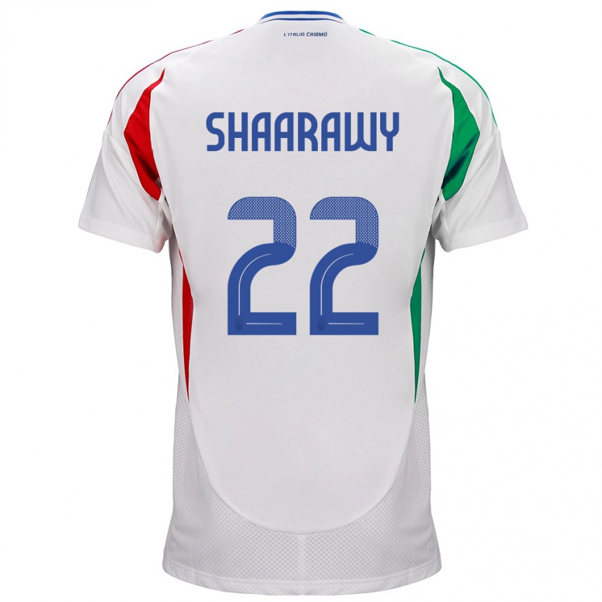 Gyermek Labdarúgás Olaszország Stephan El Shaarawy #22 Fehér Idegenbeli Jersey 24-26 Mez Póló Ing