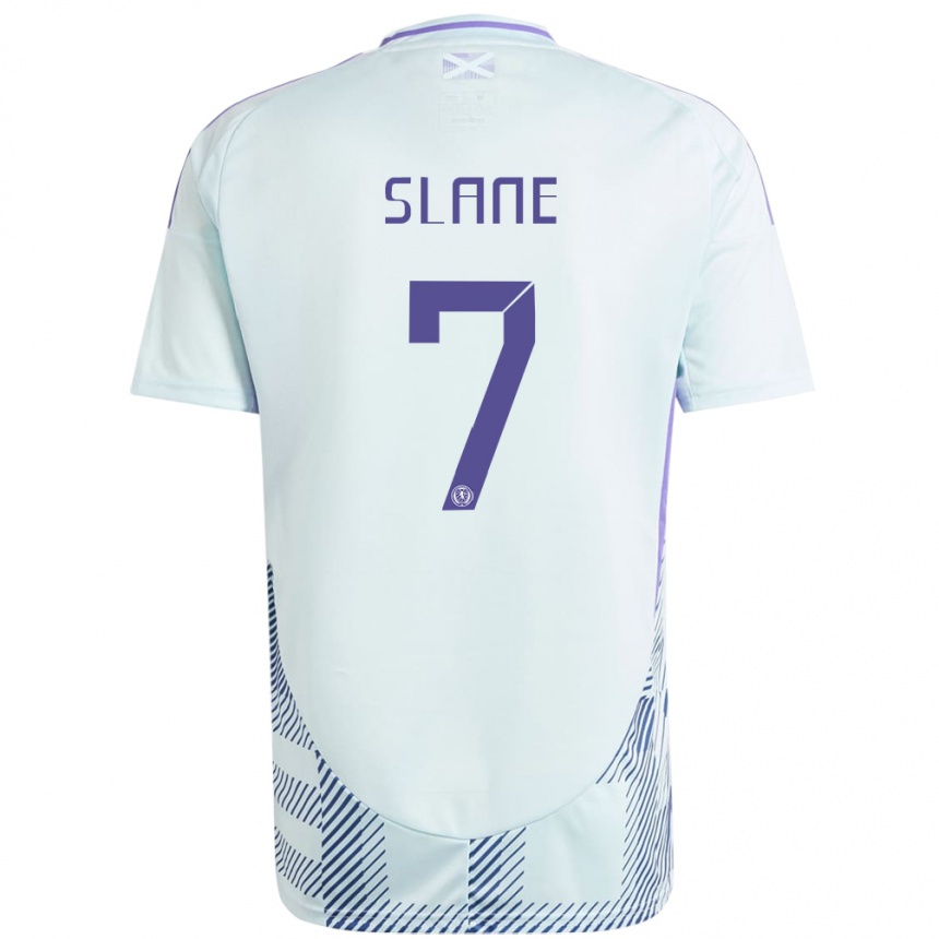 Gyermek Labdarúgás Skócia Paul Slane #7 Világos Menta Kék Idegenbeli Jersey 24-26 Mez Póló Ing