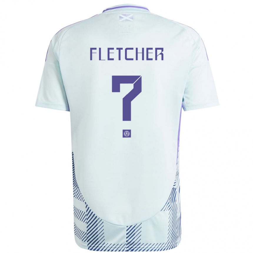 Gyermek Labdarúgás Skócia Tyler Fletcher #0 Világos Menta Kék Idegenbeli Jersey 24-26 Mez Póló Ing