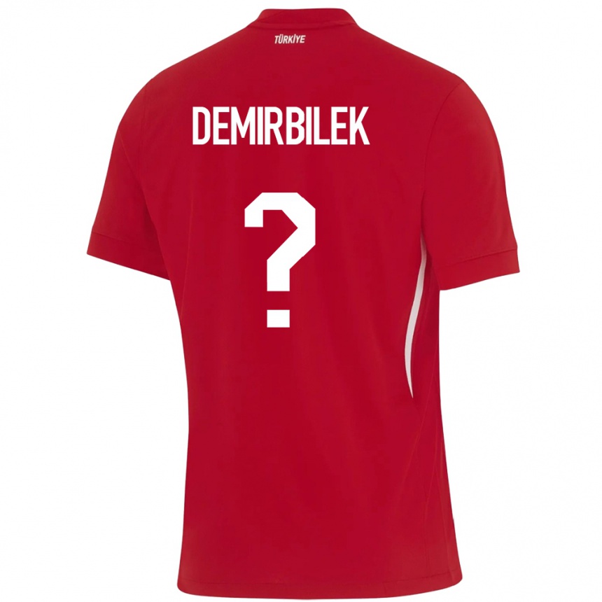 Gyermek Labdarúgás Törökország Ali Demirbilek #0 Piros Idegenbeli Jersey 24-26 Mez Póló Ing