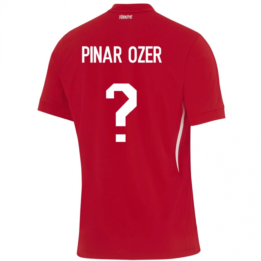 Gyermek Labdarúgás Törökország Senem Pınar Özer #0 Piros Idegenbeli Jersey 24-26 Mez Póló Ing