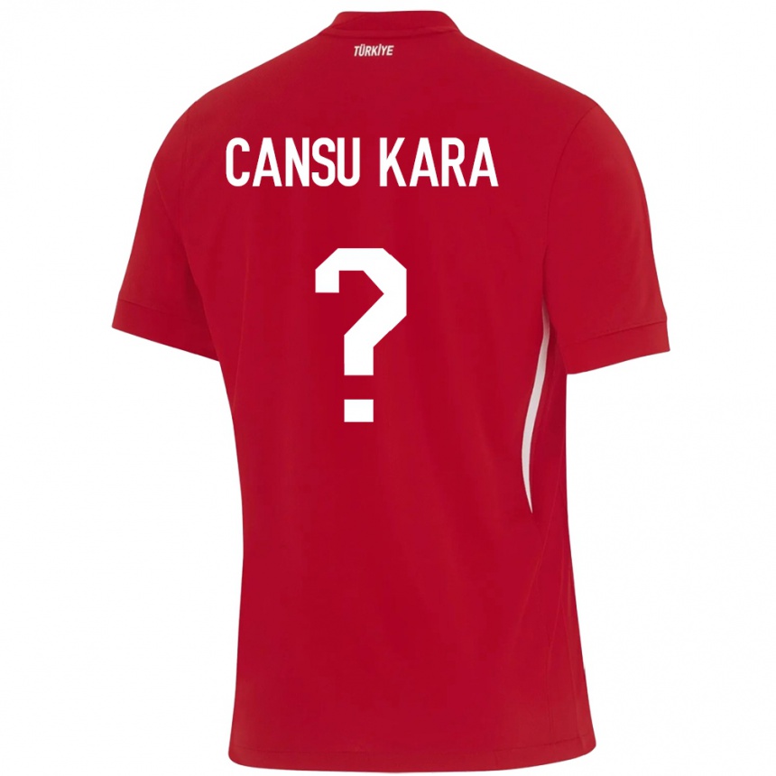 Gyermek Labdarúgás Törökország İlayda Cansu Kara #0 Piros Idegenbeli Jersey 24-26 Mez Póló Ing