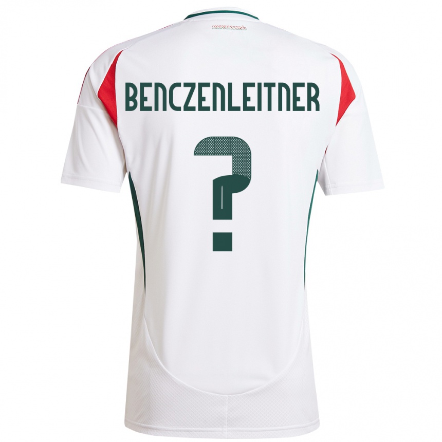 Gyermek Labdarúgás Magyarország Barna Benczenleitner #0 Fehér Idegenbeli Jersey 24-26 Mez Póló Ing