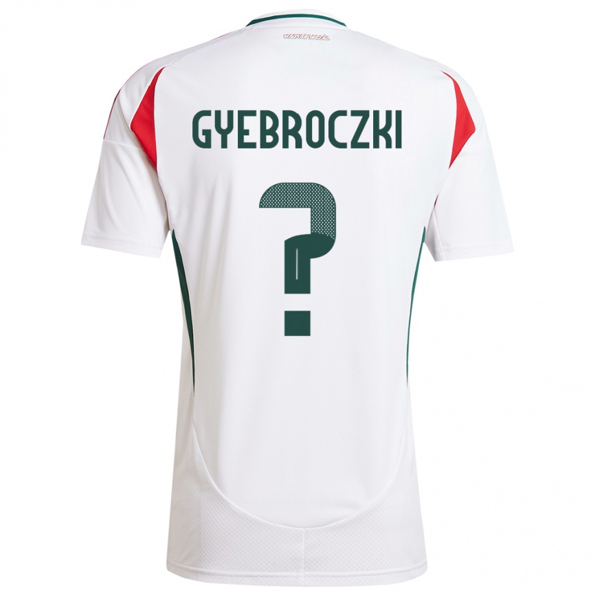 Gyermek Labdarúgás Magyarország Dávid Gyebróczki #0 Fehér Idegenbeli Jersey 24-26 Mez Póló Ing