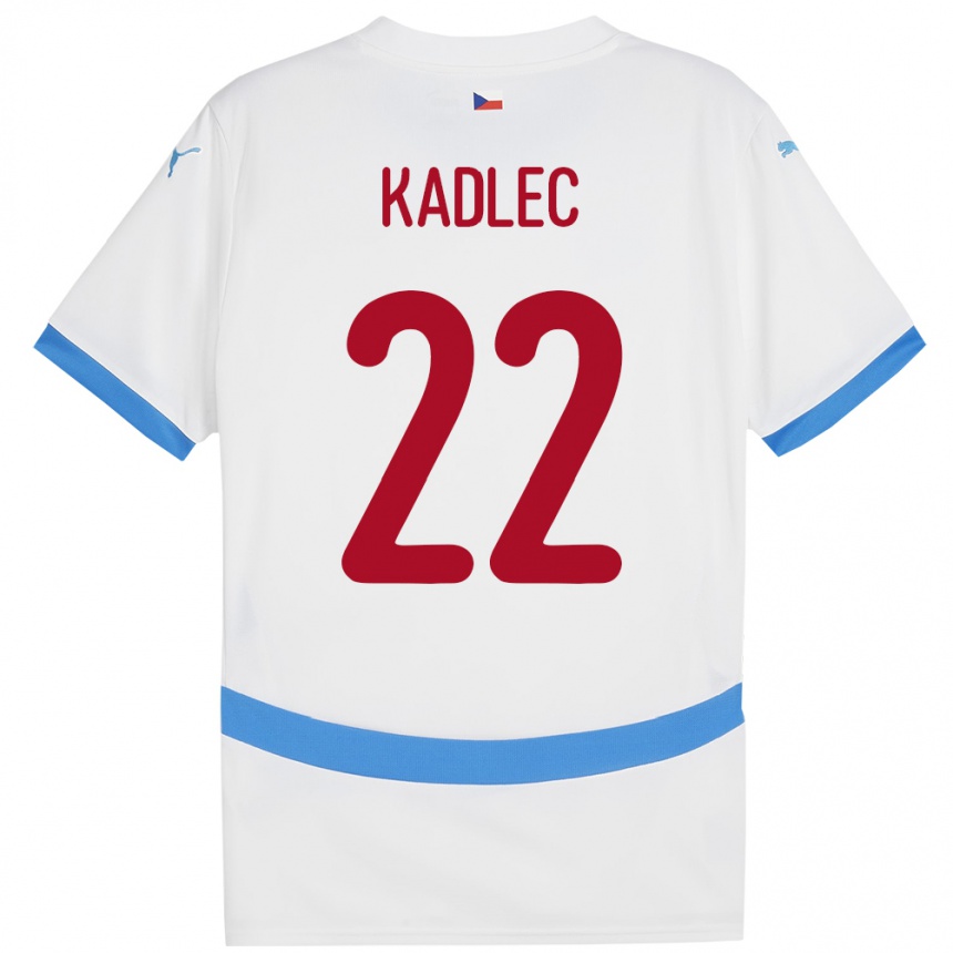 Gyermek Labdarúgás Csehország Adam Kadlec #22 Fehér Idegenbeli Jersey 24-26 Mez Póló Ing