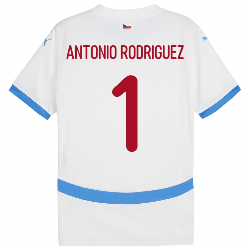 Gyermek Labdarúgás Csehország Pedro Antonio Rodriguez #1 Fehér Idegenbeli Jersey 24-26 Mez Póló Ing