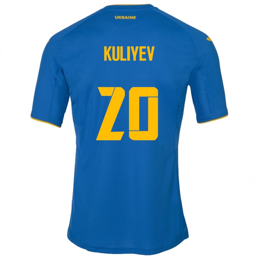 Gyermek Labdarúgás Ukrajna Eldar Kuliyev #20 Kék Idegenbeli Jersey 24-26 Mez Póló Ing