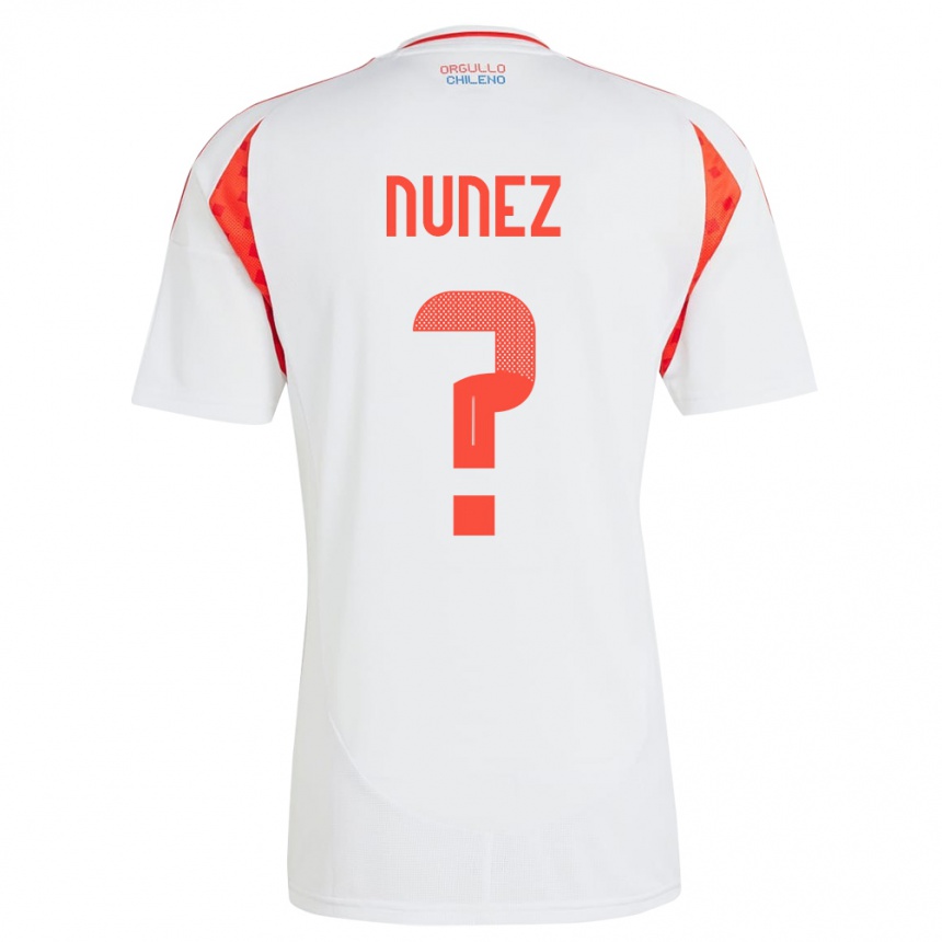 Gyermek Labdarúgás Chile Renato Nuñez #0 Fehér Idegenbeli Jersey 24-26 Mez Póló Ing