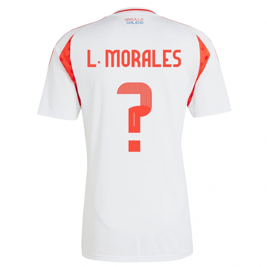 Gyermek Labdarúgás Chile Lauryn Morales #0 Fehér Idegenbeli Jersey 24-26 Mez Póló Ing