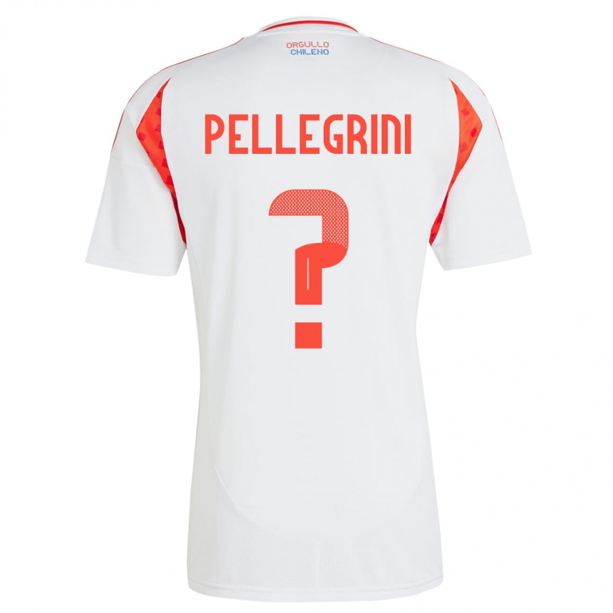 Gyermek Labdarúgás Chile Maya Pellegrini #0 Fehér Idegenbeli Jersey 24-26 Mez Póló Ing