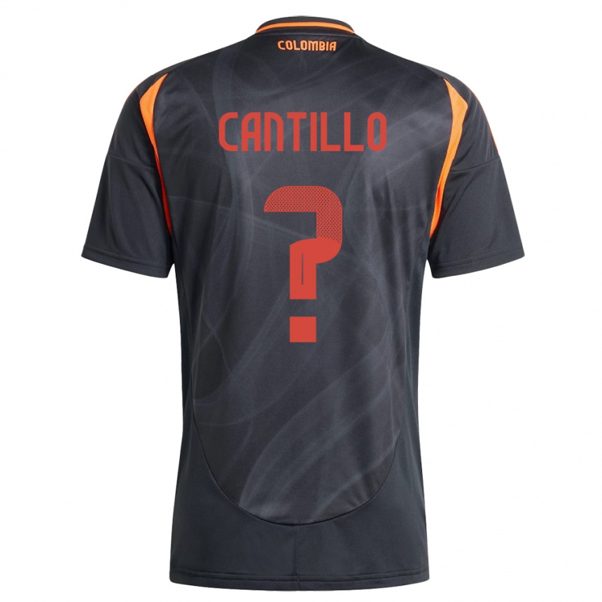 Gyermek Labdarúgás Kolumbia Carlos Cantillo #0 Fekete Idegenbeli Jersey 24-26 Mez Póló Ing