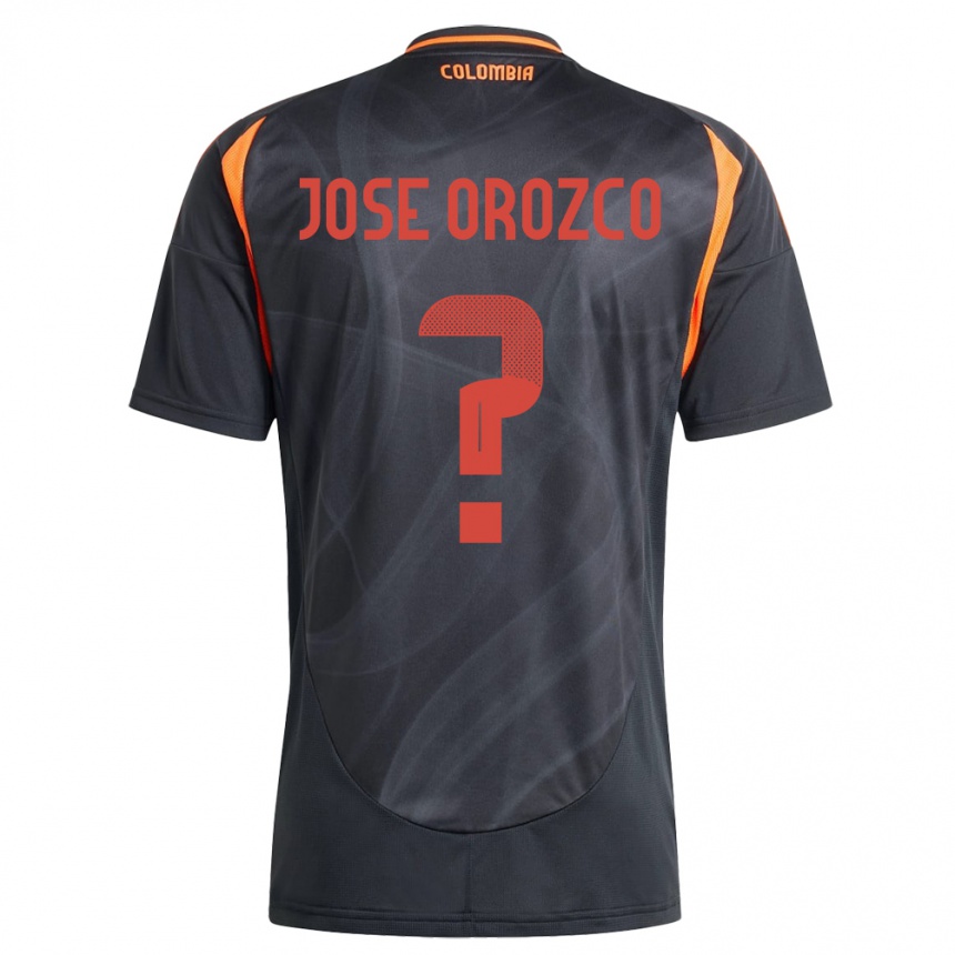 Gyermek Labdarúgás Kolumbia Juan José Orozco #0 Fekete Idegenbeli Jersey 24-26 Mez Póló Ing