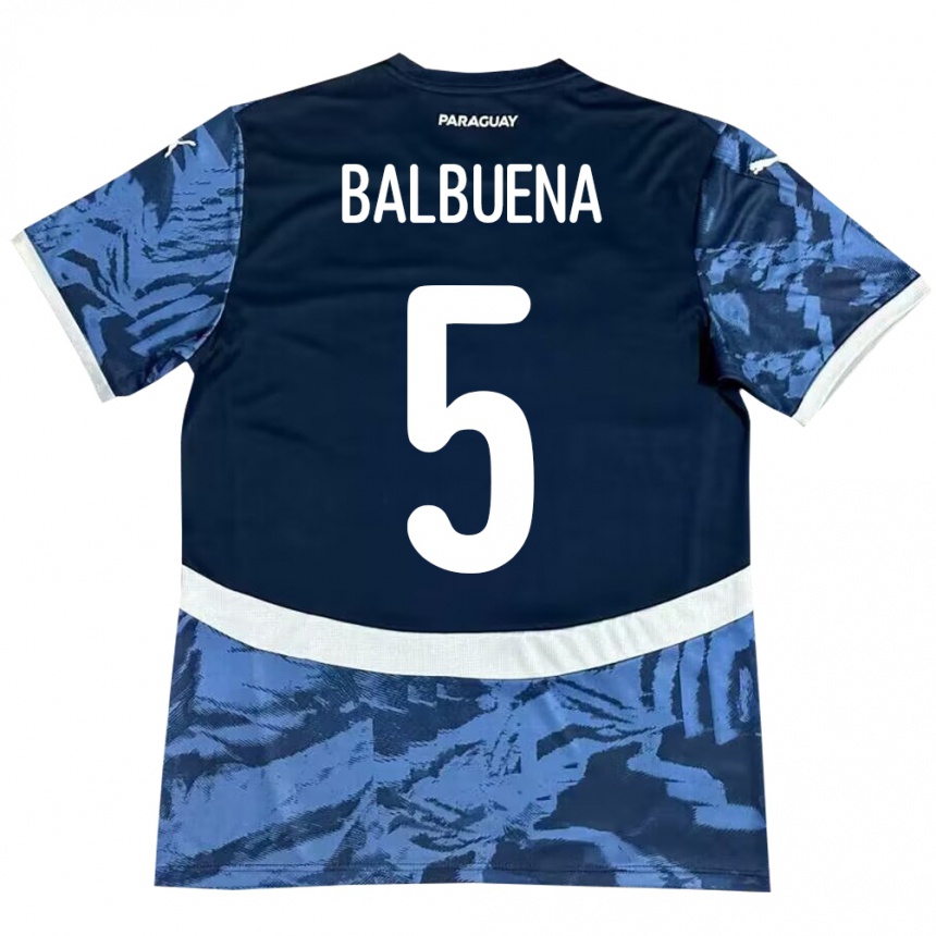 Gyermek Labdarúgás Paraguay Fabián Balbuena #5 Kék Idegenbeli Jersey 24-26 Mez Póló Ing