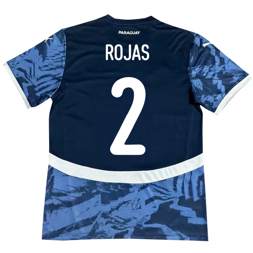 Gyermek Labdarúgás Paraguay Robert Rojas #2 Kék Idegenbeli Jersey 24-26 Mez Póló Ing