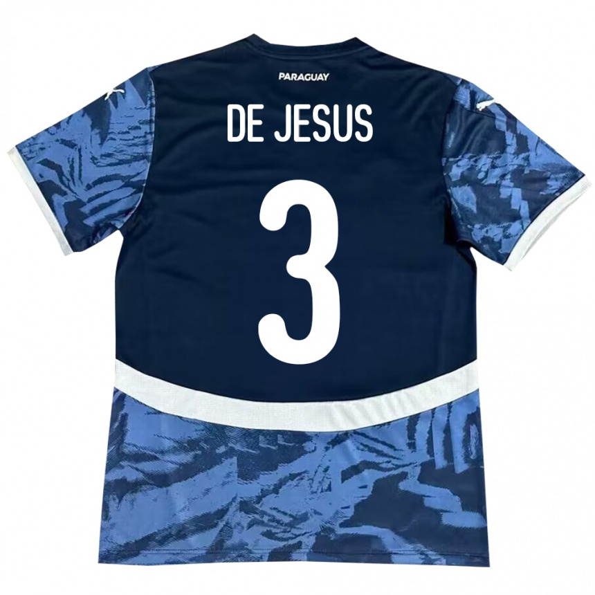 Gyermek Labdarúgás Paraguay Ronaldo De Jesús #3 Kék Idegenbeli Jersey 24-26 Mez Póló Ing