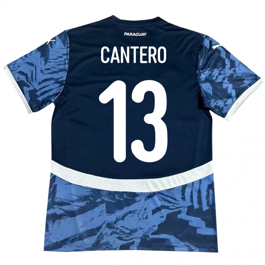 Gyermek Labdarúgás Paraguay Alexis Cantero #13 Kék Idegenbeli Jersey 24-26 Mez Póló Ing