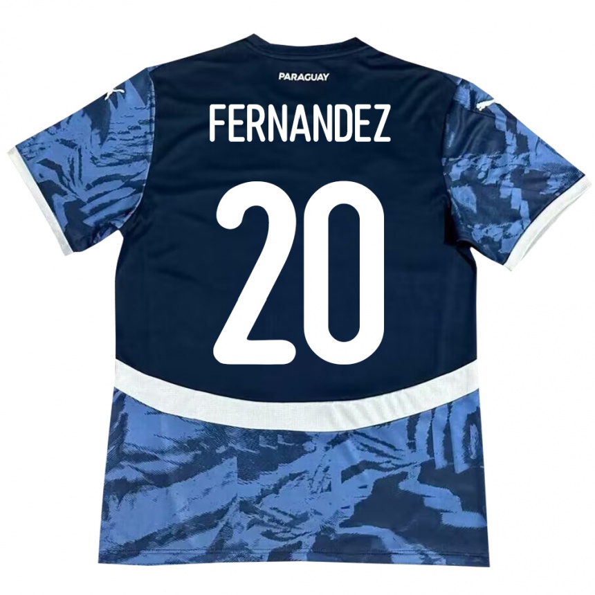 Gyermek Labdarúgás Paraguay Marcelo Fernández #20 Kék Idegenbeli Jersey 24-26 Mez Póló Ing