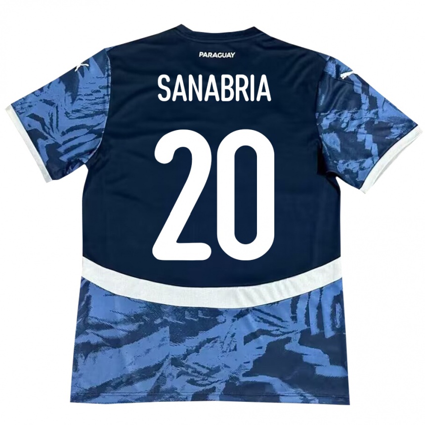 Gyermek Labdarúgás Paraguay Tobías Sanabria #20 Kék Idegenbeli Jersey 24-26 Mez Póló Ing