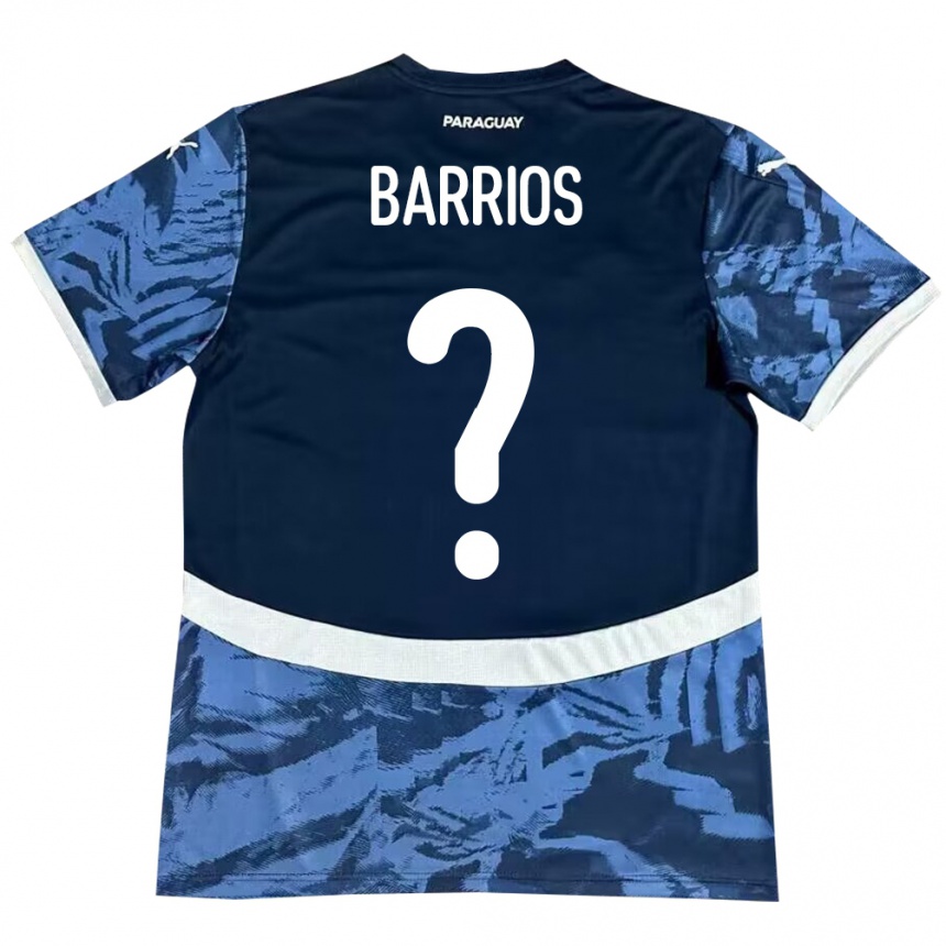 Gyermek Labdarúgás Paraguay Fabio Barrios #0 Kék Idegenbeli Jersey 24-26 Mez Póló Ing