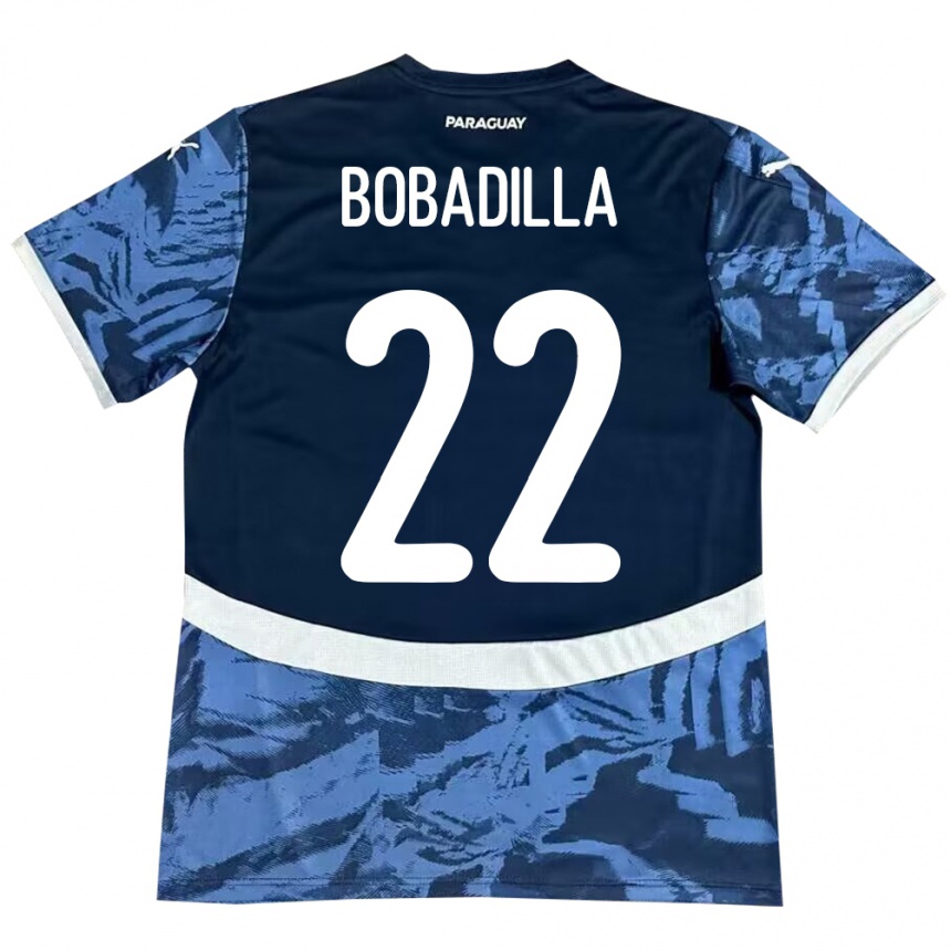 Gyermek Labdarúgás Paraguay Dylan Bobadilla #22 Kék Idegenbeli Jersey 24-26 Mez Póló Ing