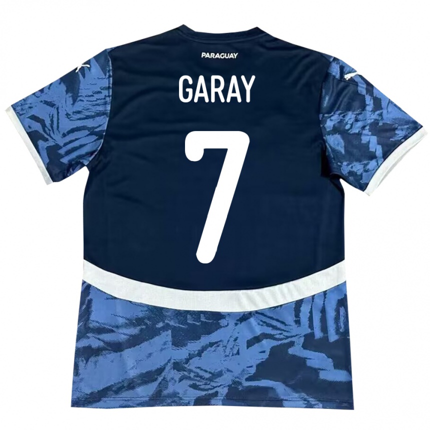 Gyermek Labdarúgás Paraguay Griselda Garay #7 Kék Idegenbeli Jersey 24-26 Mez Póló Ing