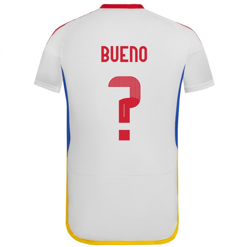 Gyermek Labdarúgás Venezuela Jesús Bueno #0 Fehér Idegenbeli Jersey 24-26 Mez Póló Ing