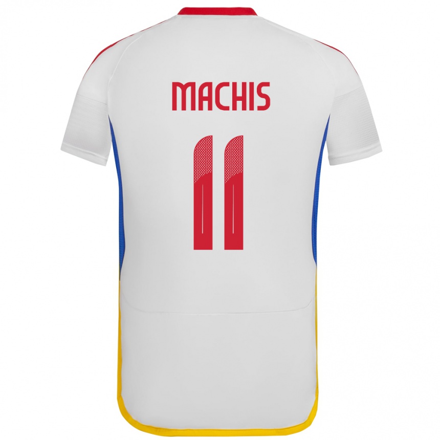 Gyermek Labdarúgás Venezuela Darwin Machís #11 Fehér Idegenbeli Jersey 24-26 Mez Póló Ing