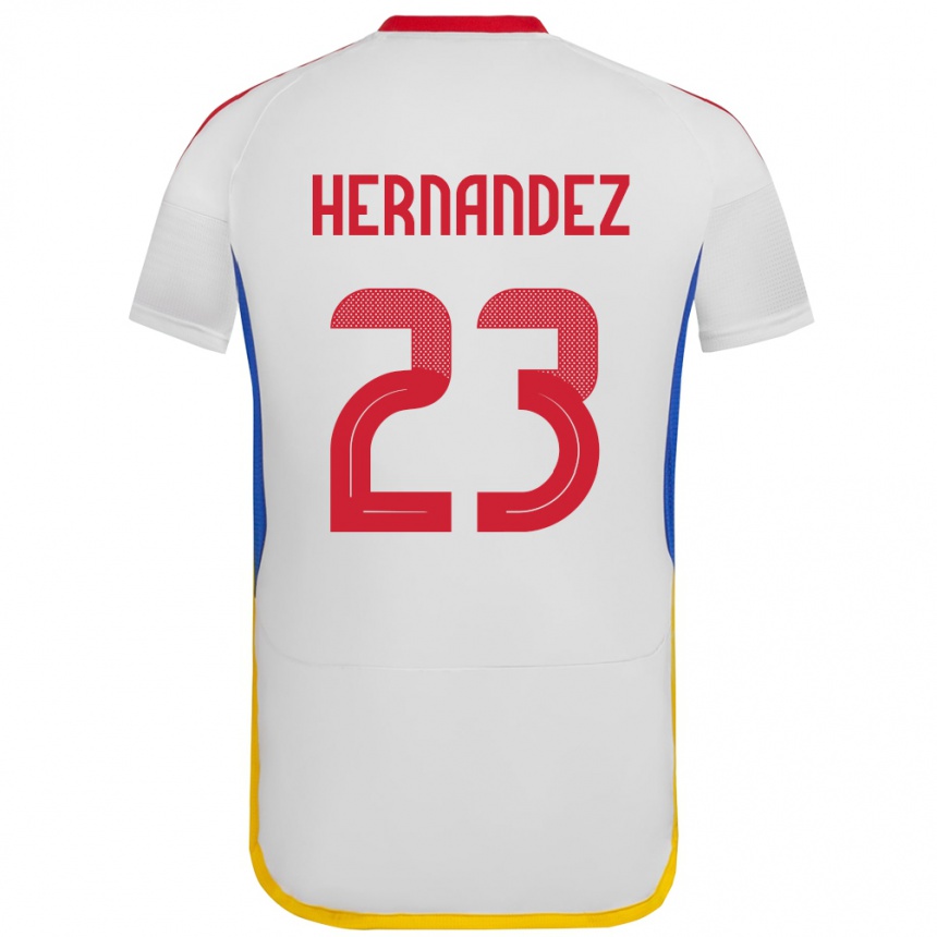 Gyermek Labdarúgás Venezuela Luifer Hernández #23 Fehér Idegenbeli Jersey 24-26 Mez Póló Ing