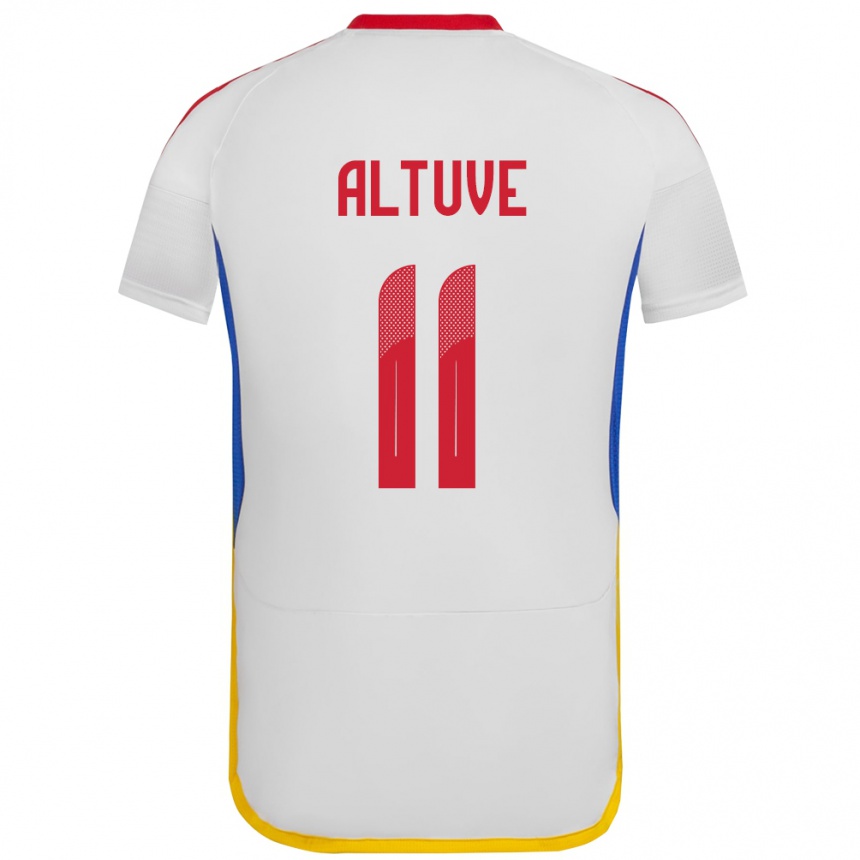 Gyermek Labdarúgás Venezuela Oriana Altuve #11 Fehér Idegenbeli Jersey 24-26 Mez Póló Ing