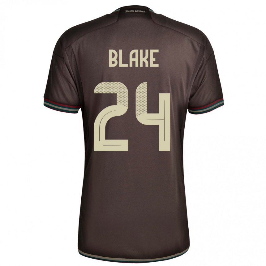 Gyermek Labdarúgás Jamaica Andre Blake #24 Éjszakai Barna Idegenbeli Jersey 24-26 Mez Póló Ing