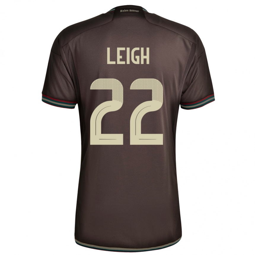 Gyermek Labdarúgás Jamaica Greg Leigh #22 Éjszakai Barna Idegenbeli Jersey 24-26 Mez Póló Ing