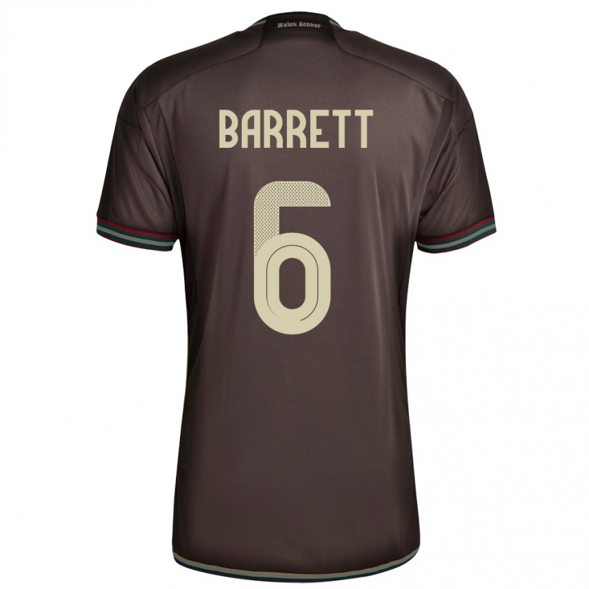 Gyermek Labdarúgás Jamaica Ronaldo Barrett #6 Éjszakai Barna Idegenbeli Jersey 24-26 Mez Póló Ing