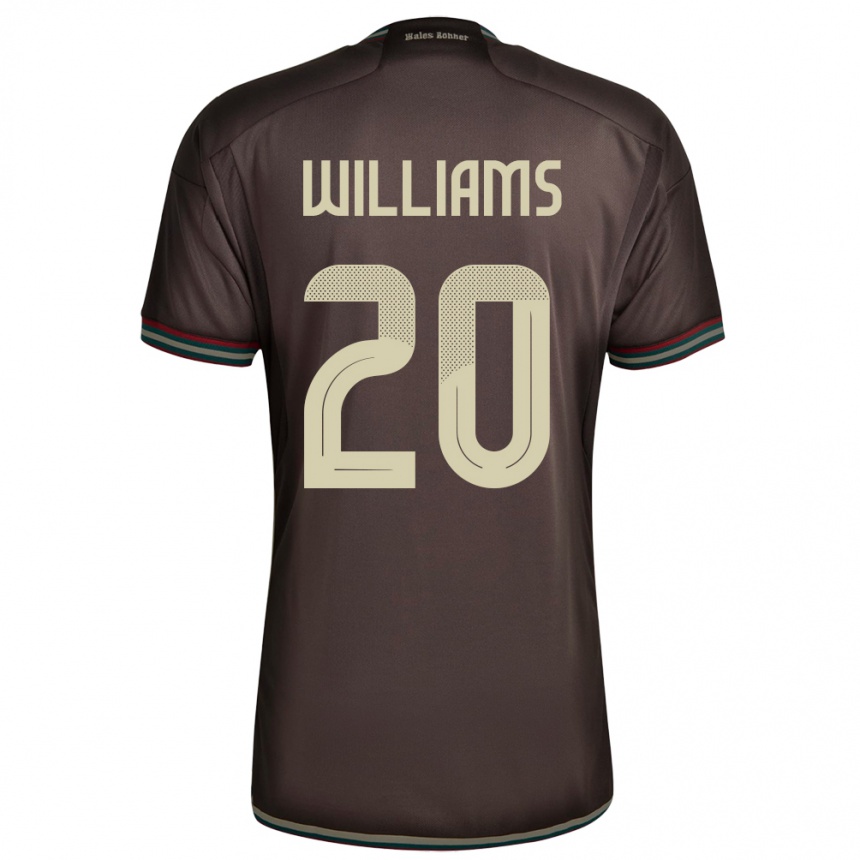 Gyermek Labdarúgás Jamaica Victoria Williams #20 Éjszakai Barna Idegenbeli Jersey 24-26 Mez Póló Ing