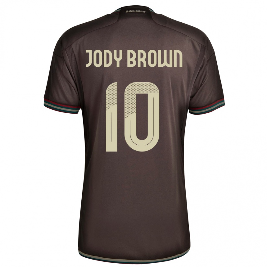 Gyermek Labdarúgás Jamaica Jody Brown #10 Éjszakai Barna Idegenbeli Jersey 24-26 Mez Póló Ing