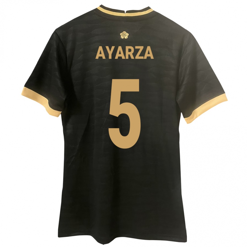 Gyermek Labdarúgás Panama Abdiel Ayarza #5 Fekete Idegenbeli Jersey 24-26 Mez Póló Ing