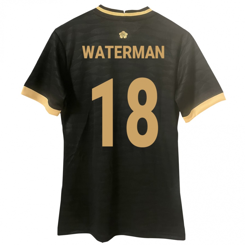 Gyermek Labdarúgás Panama Cecilio Waterman #18 Fekete Idegenbeli Jersey 24-26 Mez Póló Ing