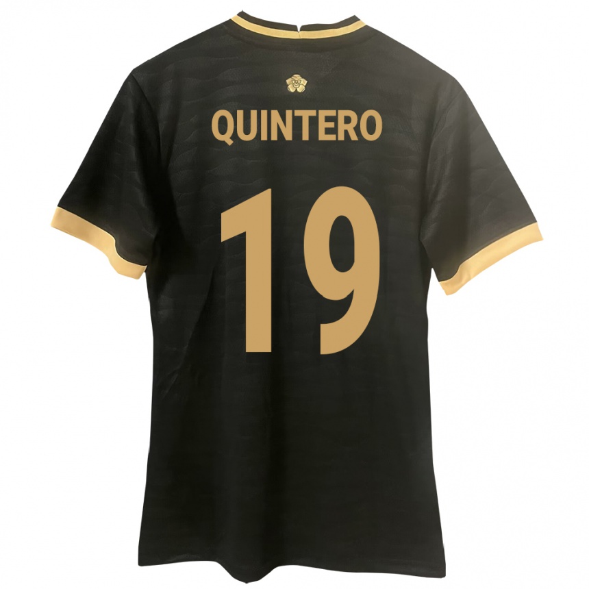 Gyermek Labdarúgás Panama Alberto Quintero #19 Fekete Idegenbeli Jersey 24-26 Mez Póló Ing