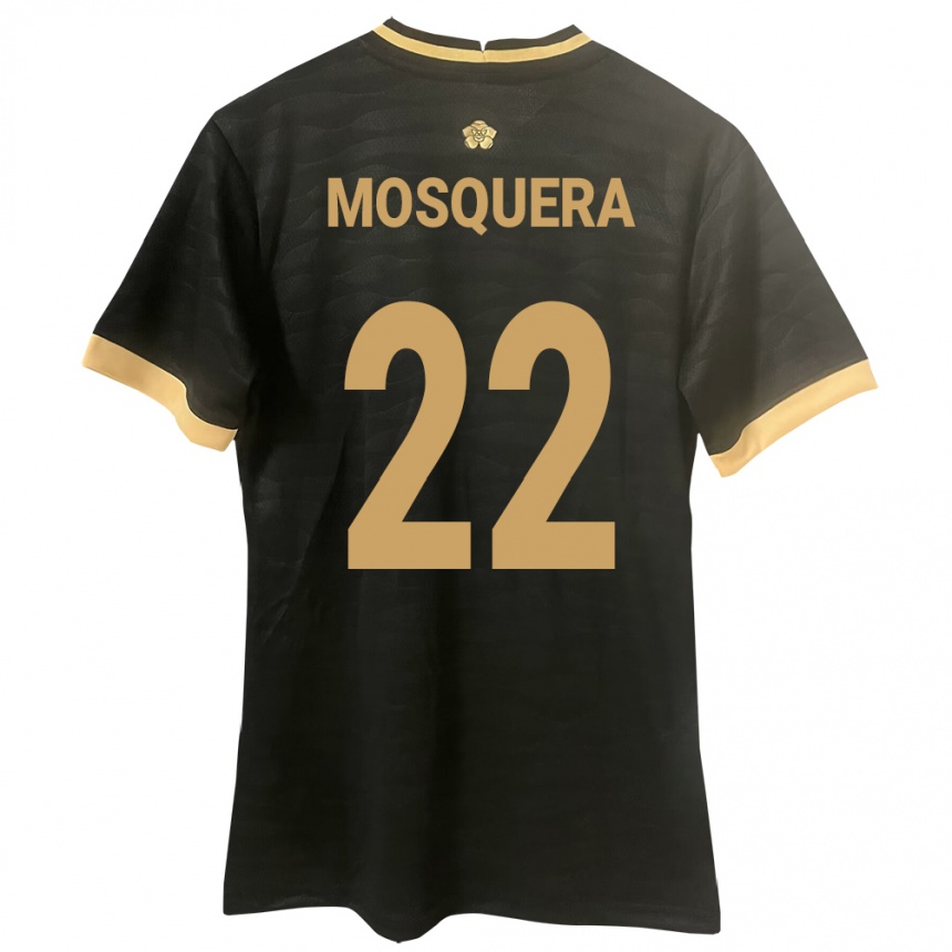 Gyermek Labdarúgás Panama Orlando Mosquera #22 Fekete Idegenbeli Jersey 24-26 Mez Póló Ing