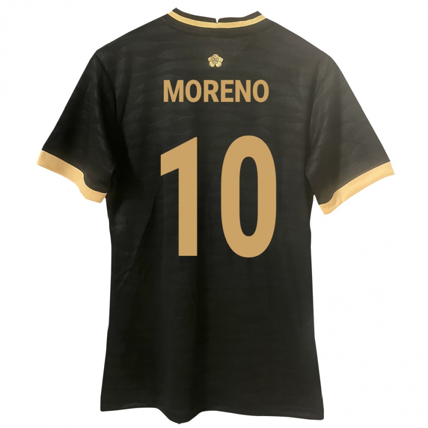 Gyermek Labdarúgás Panama Éric Moreno #10 Fekete Idegenbeli Jersey 24-26 Mez Póló Ing