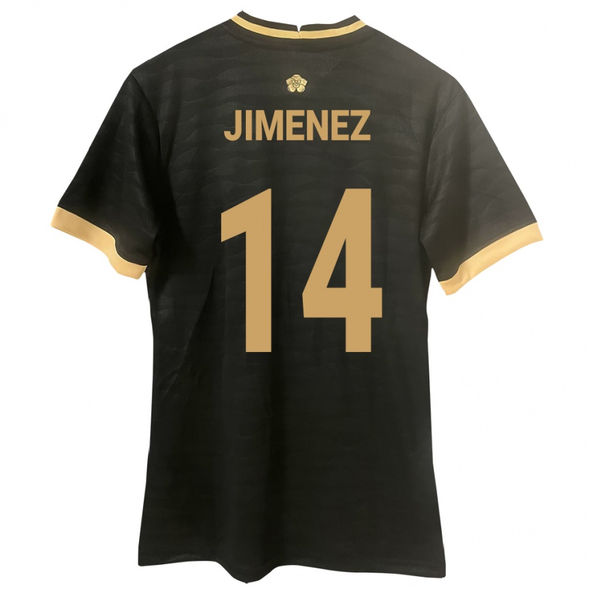 Gyermek Labdarúgás Panama Juan Jiménez #14 Fekete Idegenbeli Jersey 24-26 Mez Póló Ing