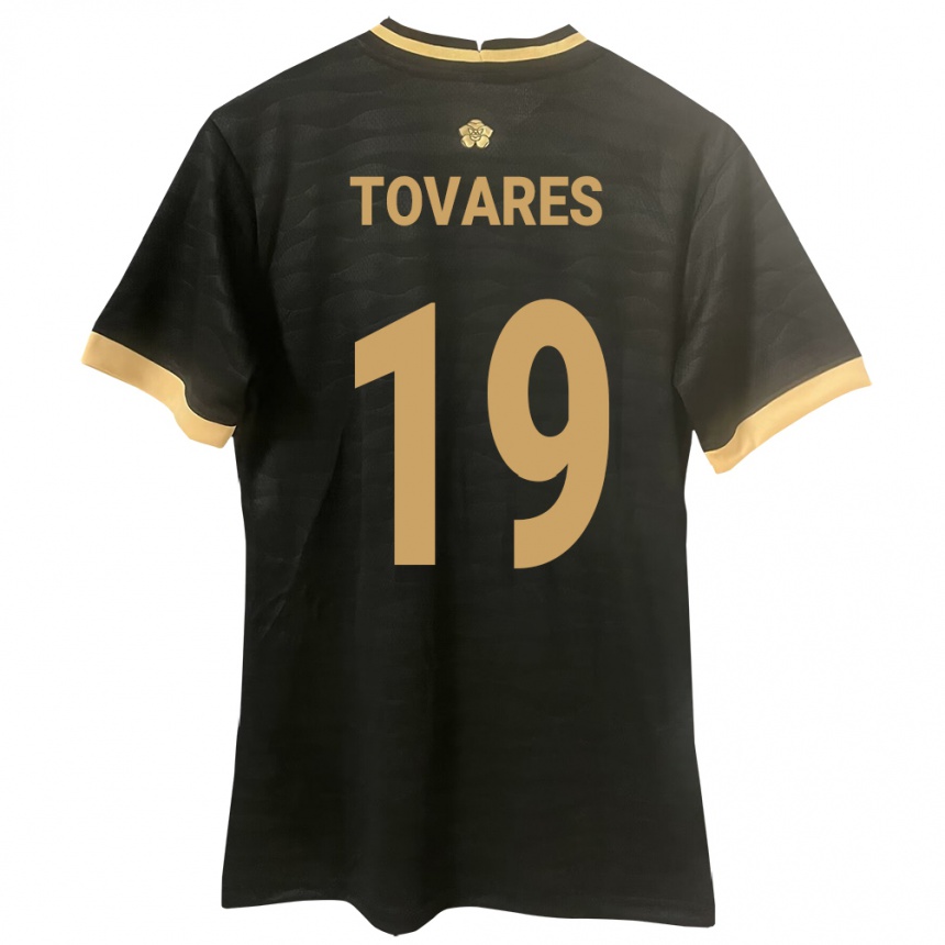 Gyermek Labdarúgás Panama Kahir Tovares #19 Fekete Idegenbeli Jersey 24-26 Mez Póló Ing