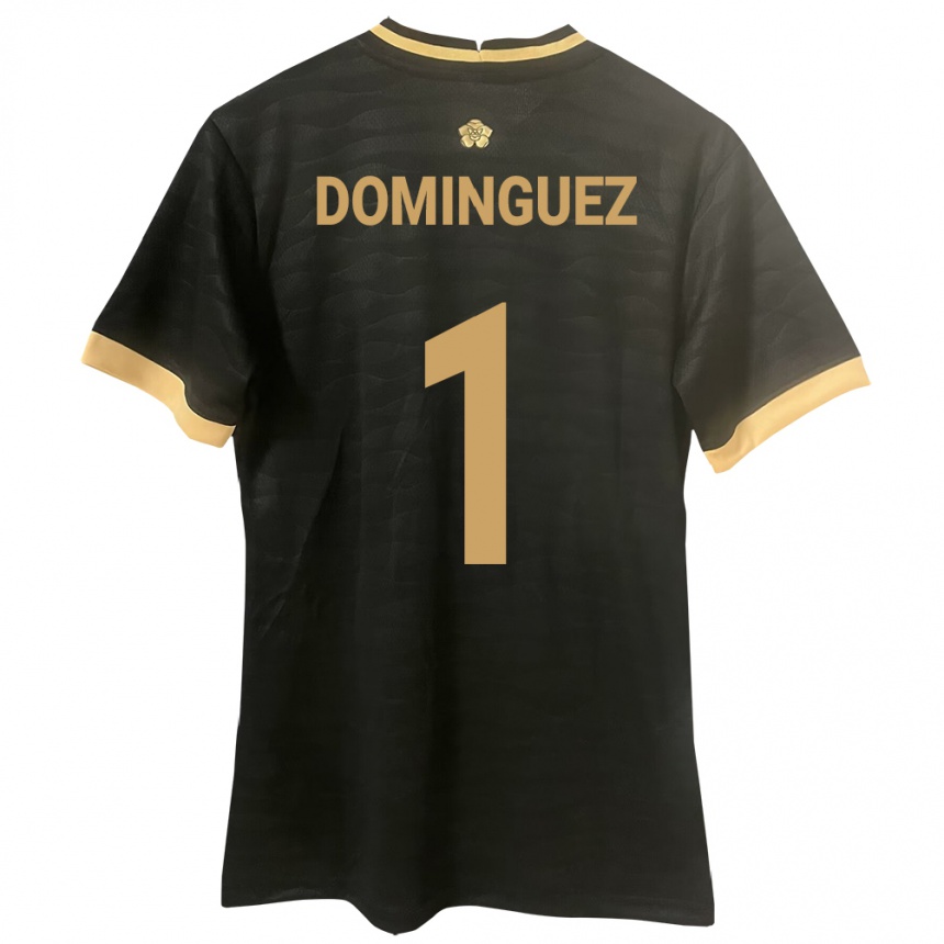 Gyermek Labdarúgás Panama Valeska Domínguez #1 Fekete Idegenbeli Jersey 24-26 Mez Póló Ing