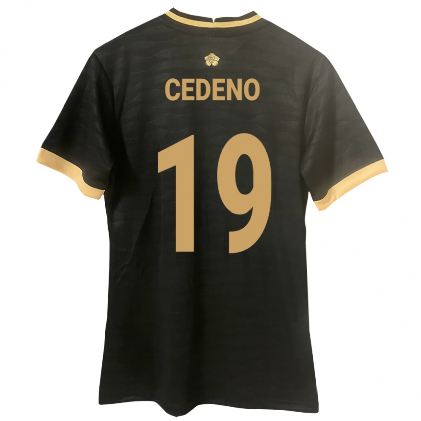 Gyermek Labdarúgás Panama Lineth Cedeño #19 Fekete Idegenbeli Jersey 24-26 Mez Póló Ing