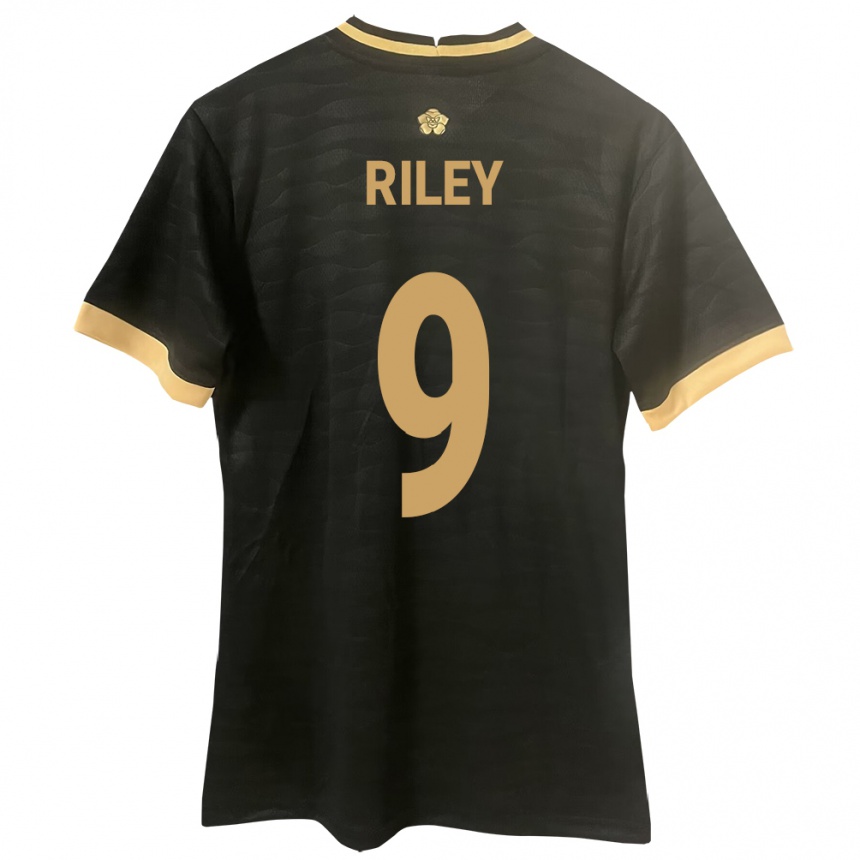 Gyermek Labdarúgás Panama Karla Riley #9 Fekete Idegenbeli Jersey 24-26 Mez Póló Ing